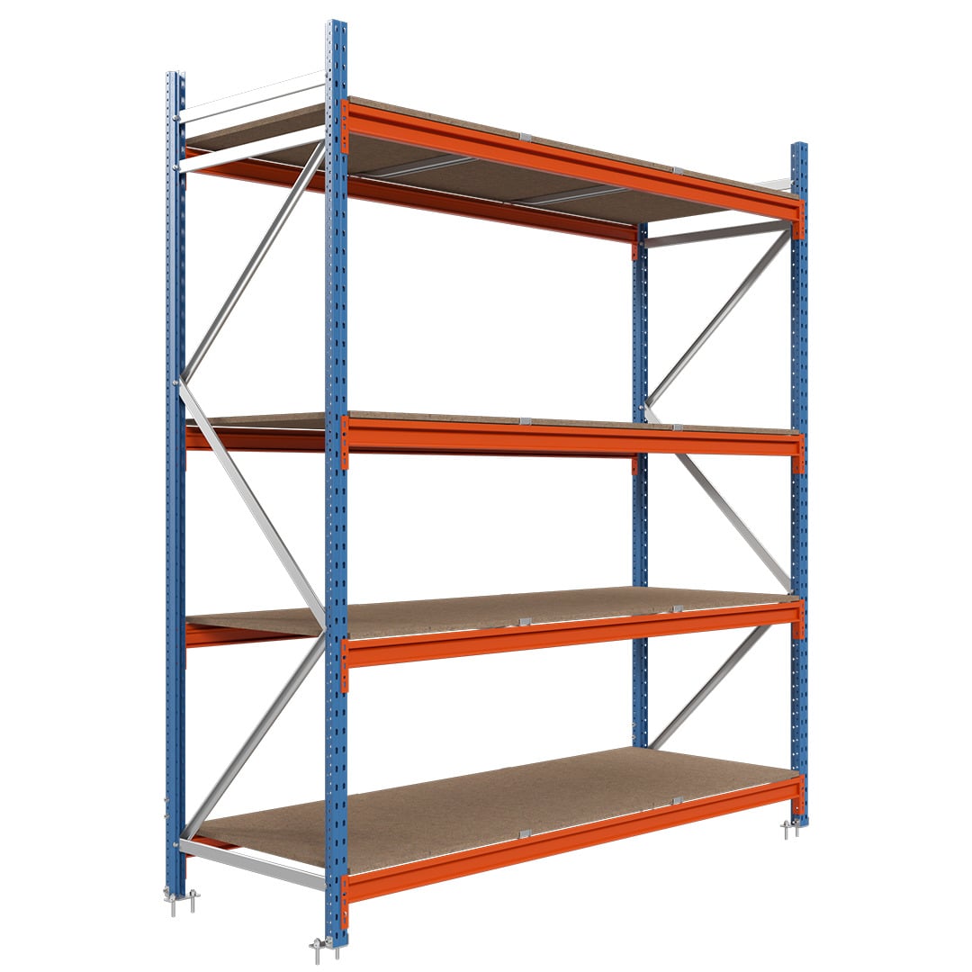 Kovový regál LONGSPAN 300x185x80-4-DTD