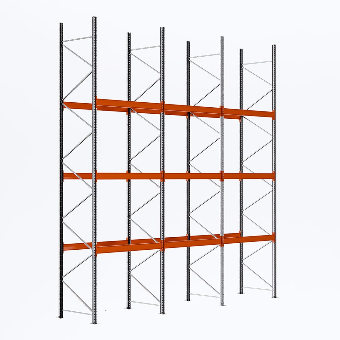 Paletové regály|Drôtená polica|400x270x110-3 police|3 moduly