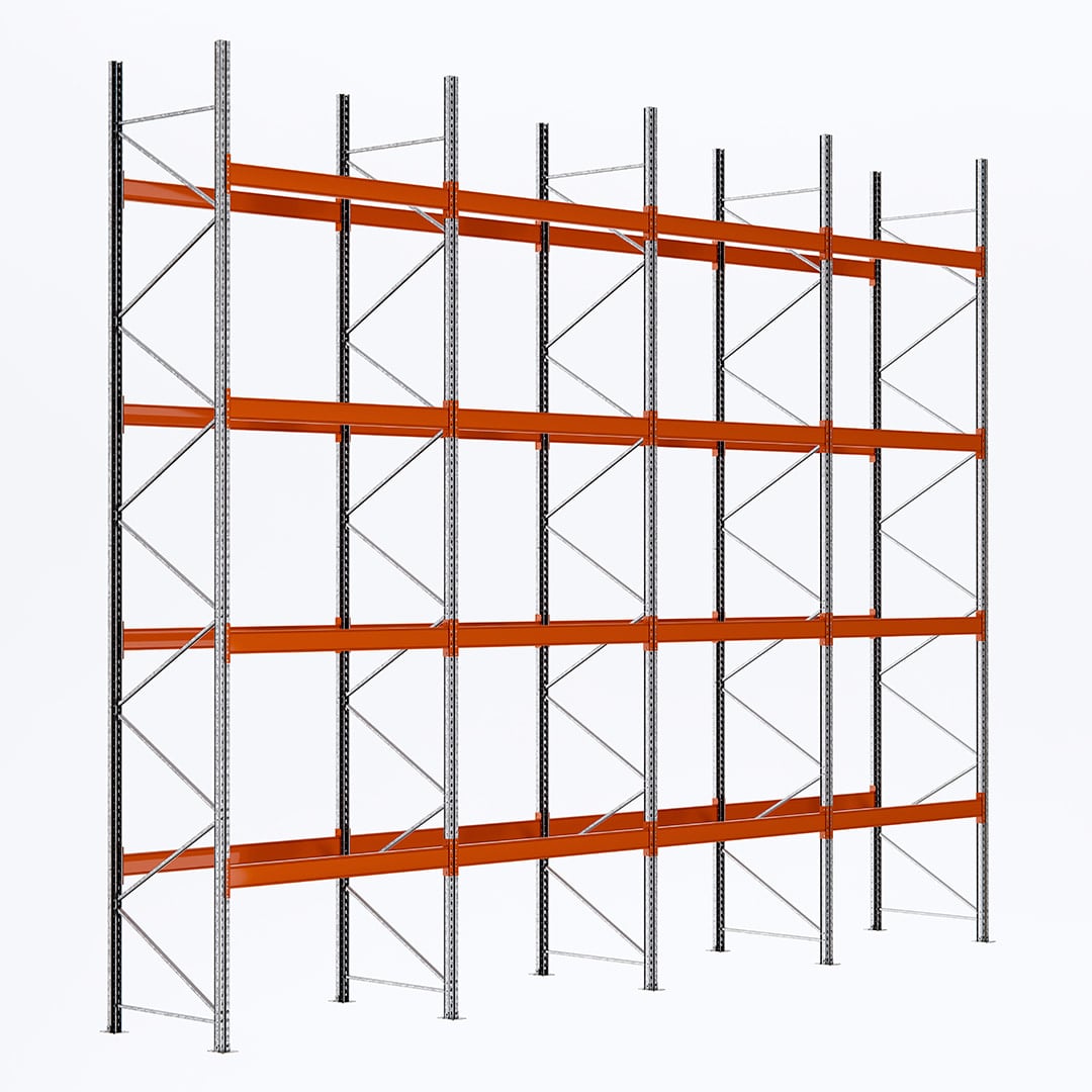 Paletové regály|Drôtená polica|600x270x110-4 police|4 moduly