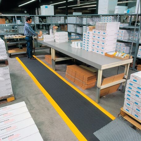 Sof-Tred™ Dry Areas Linear Lengths, Black/Yellow 91cm x linm