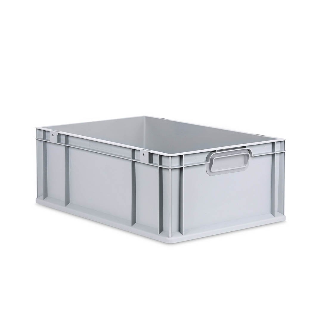Sada 4 kusov - Eurobox Next Gen 2.0 - Stohovateľná nádoba s uzavretými rukoväťami - 600 x 400 x 220 mm