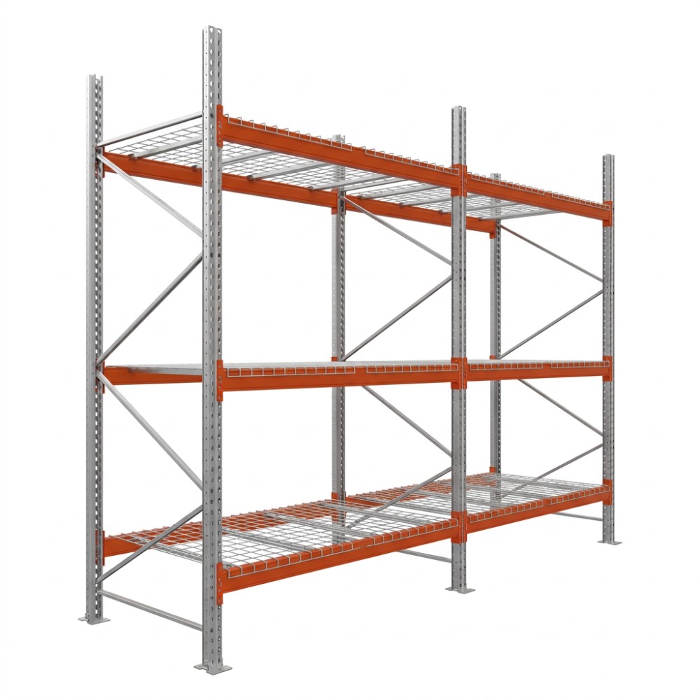 Palettenregale - Grundregal - 500 - 270 - 110 - 3 - 1000 - 2 - Wire mesh