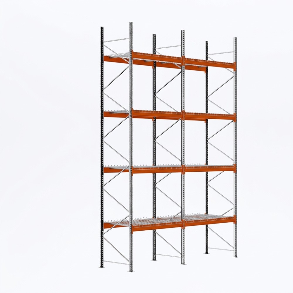 Palettenregale - Grundregal - 600 - 185 - 110 - 4 - 1000 - 2 - Wire mesh