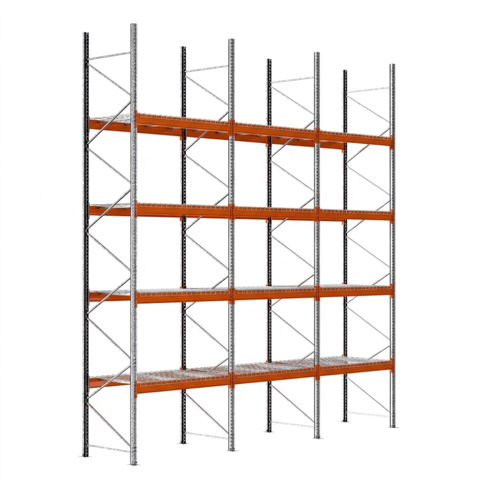 Palettenregale - Grundregal - 600 - 270 - 110 - 4 - 500 - 4 - Wire mesh