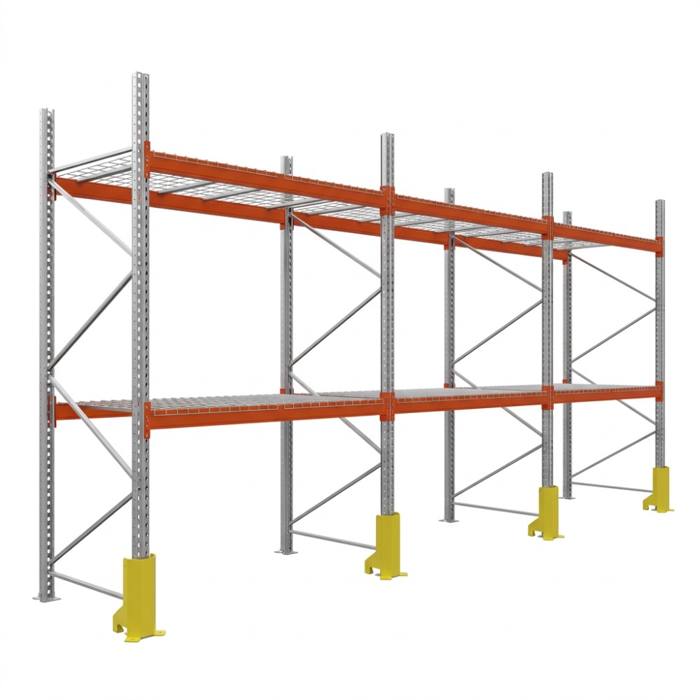 Palettenregale - Grundregal - 300 - 270 - 110 - 2 - 1000 - 3 - wire mesh - protector