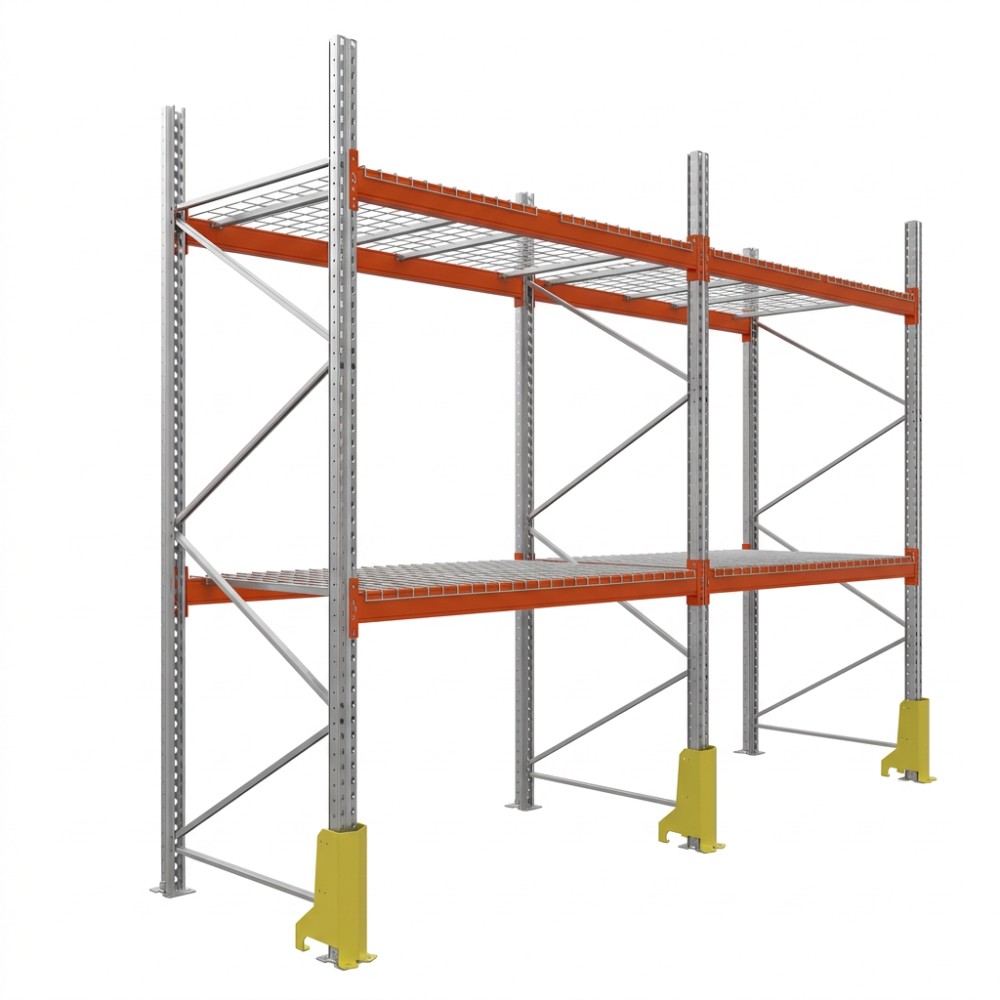 Palettenregale - Grundregal - 400 - 185 - 110 - 2 - 500 - 2 - wire mesh - protector