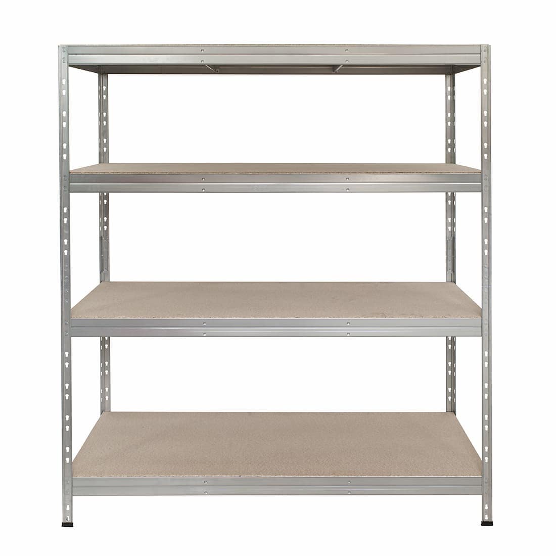 Kovové regály RIVET PRO 180x180x60 DTD drevotrieska 4 úrovne pozinkovaná