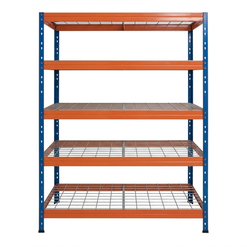 Kovové regály RIVET PRO 252x120x60 oceľová mriežka 5 úrovní pozinkovaná