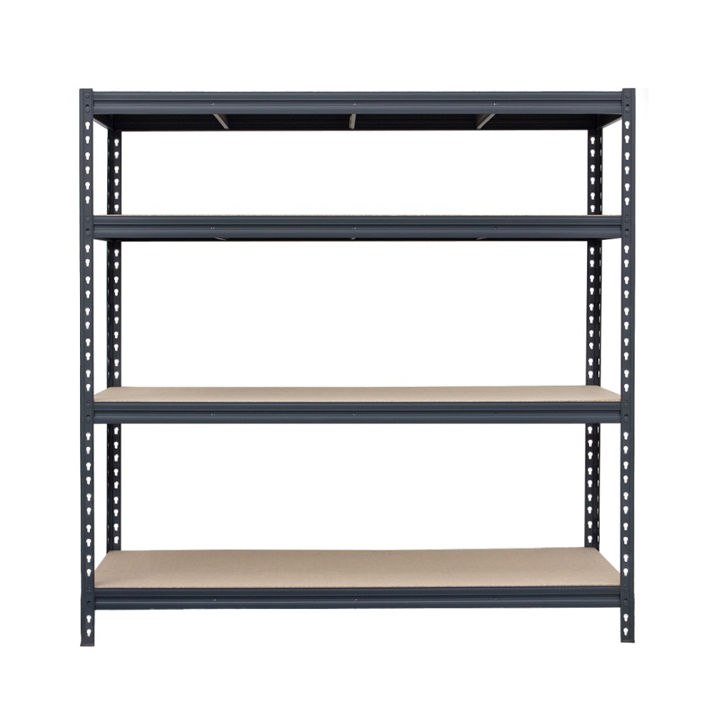 Kovové regály BULLRACK RIVET PRO 200x150x60 DTD drevotrieska 4 úrovne antracitová sivá
