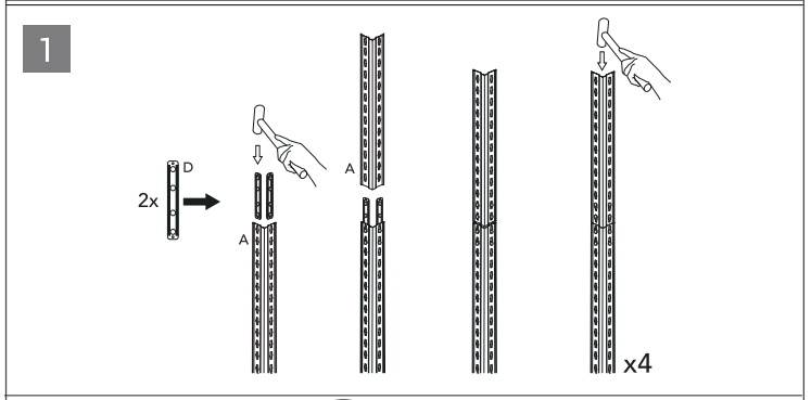 kovový regál RIVET 