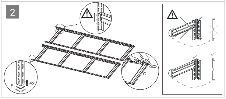 kovový regál RIVET 