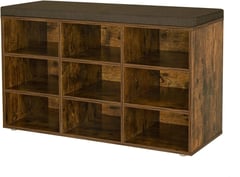 Botník s lavicou, 9 priehradiek, 48x78,5x30cm