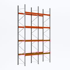 Paletové regály|Drôtená polica|600x270x110-4 police|2 moduly