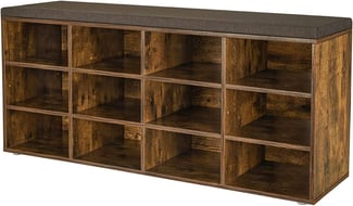 Botník so sedadlom, 12 priehradiek, 48x78,5x30,3cm