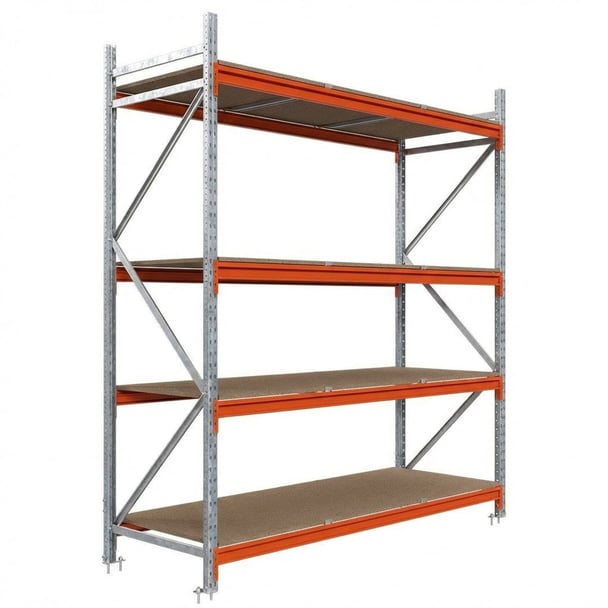 Kovový regál LONGSPAN, 200x150x80cm, 4x DTD polica, 1000kg na policu