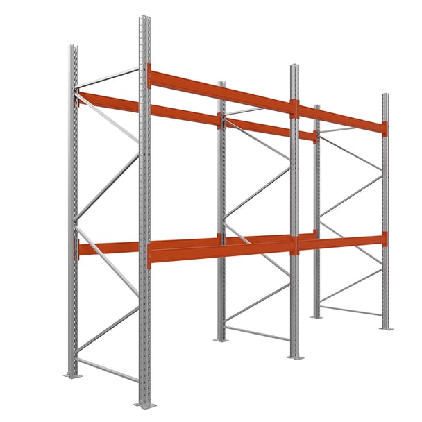 Paletové regály|Drôtená polica|400x185x110-2 police|2 moduly