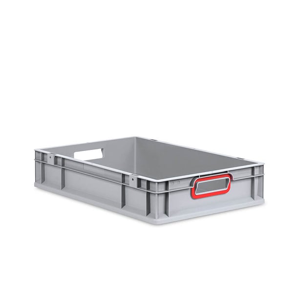 Sada 8 kusov - Eurobox Next Gen 2.0 - Stohovateľná nádoba s otvorenými rukoväťami - Červená - 600 x 400 x 120 mm