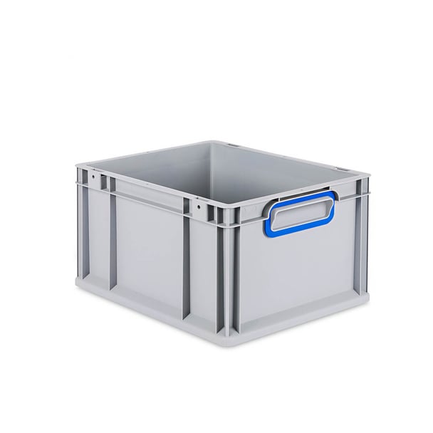 Sada 8 kusov - Eurobox Next Gen 2.0 - Stohovateľná nádoba s uzavretými rukoväťami - Modrá - 400 x 300 x 220 mm