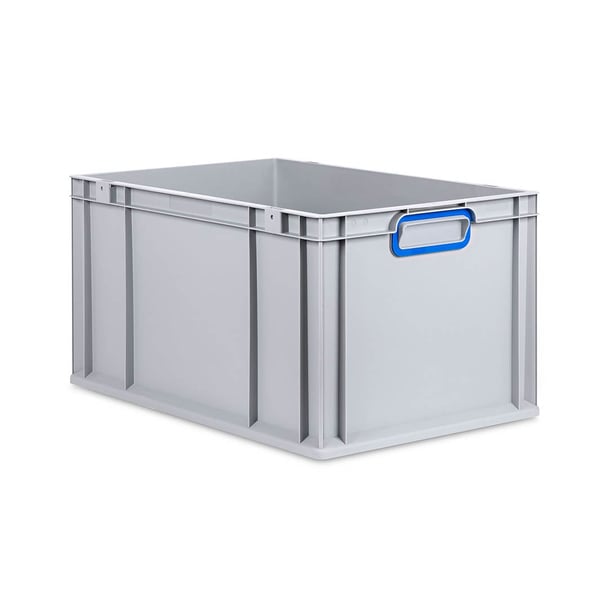 Sada 3 kusov - Eurobox Next Gen 2.0 - Stohovateľná nádoba s uzavretými rukoväťami - Modrá - 600 x 400 x 320 mm