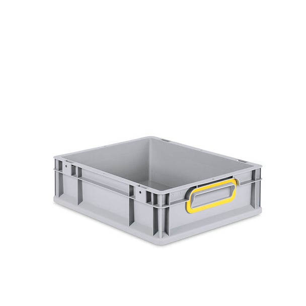 Sada 16 kusov - Eurobox Next Gen 2.0 - Stohovateľná nádoba s uzavretými rukoväťami - Žltá - 400 x 300 x 120 mm