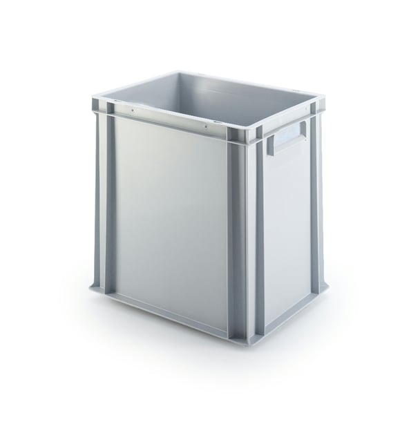 Sada 4 kusov - UNISTA Euro prepravka s uzavretými rukoväťami 43-400 - sivá