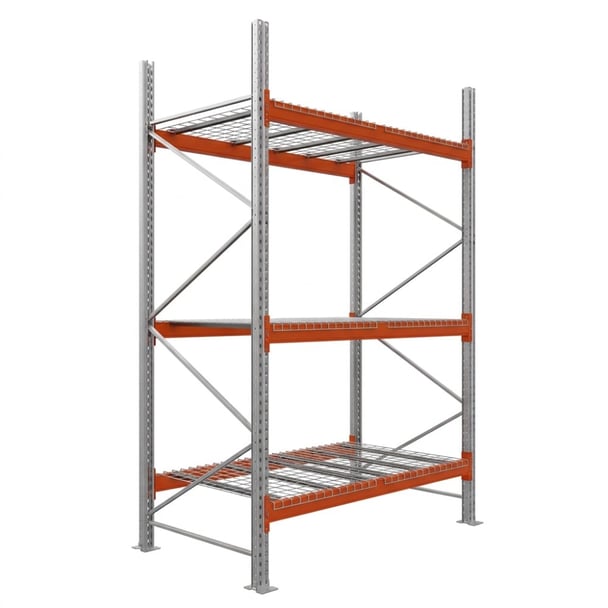 Palettenregale - Grundregal - 400 - 185 - 110 - 3 - 1000 - 1 - Wire mesh