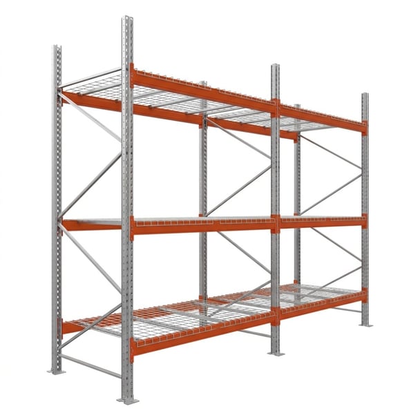Palettenregale - Grundregal - 350 - 185 - 110 - 3 - 1000 - 2 - Wire mesh