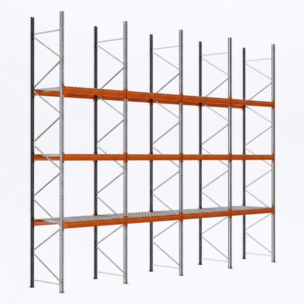 Palettenregale - Grundregal - 500 - 270 - 110 - 3 - 1000 - 4 - Wire mesh