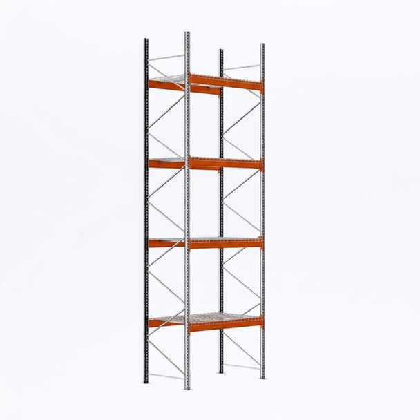 Palettenregale - Grundregal - 600 - 185 - 110 - 4 - 1000 - 1 - Wire mesh