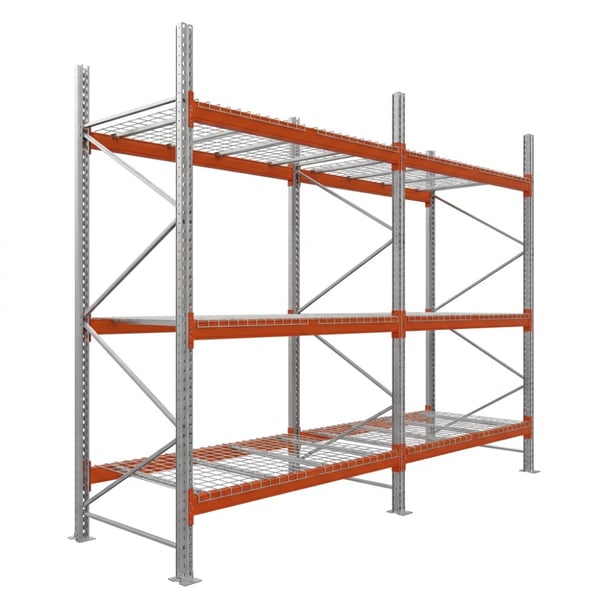 Palettenregale - Grundregal - 400 - 185 - 110 - 3 - 500 - 2 - Wire mesh