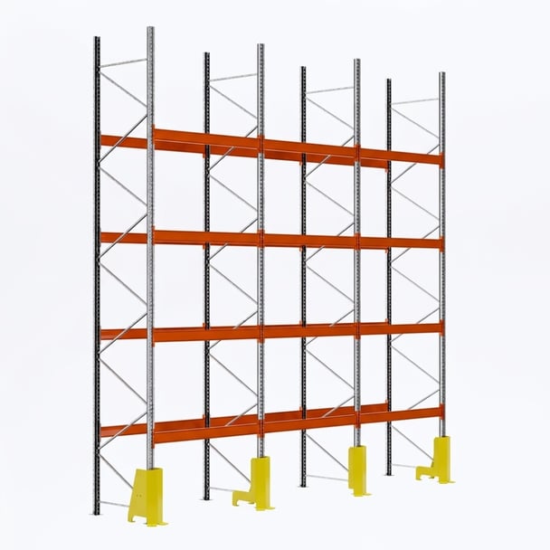 Palettenregale - Grundregal - 600 - 270 - 110 - 4 - 1000 - 3 - protector