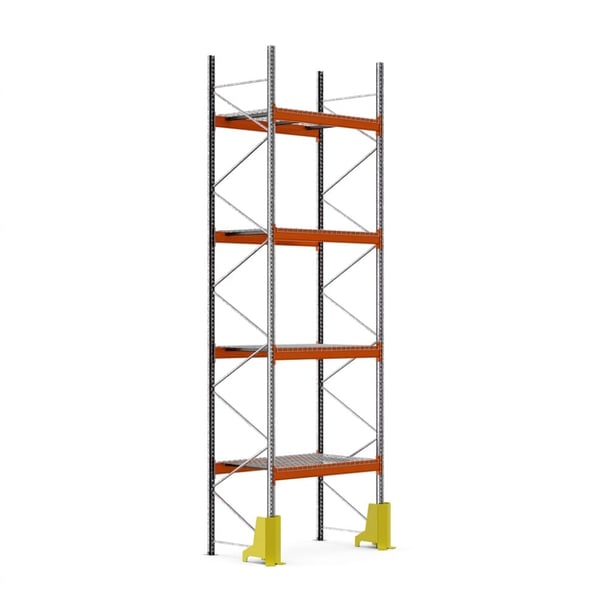 Palettenregale - Grundregal - 600 - 185 - 110 - 4 - 1000 - 1 - wire mesh - protector