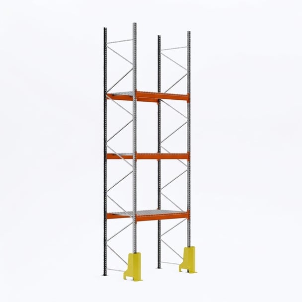 Palettenregale - Grundregal - 350 - 185 - 110 - 3 - 500 - 1 - wire mesh - protector