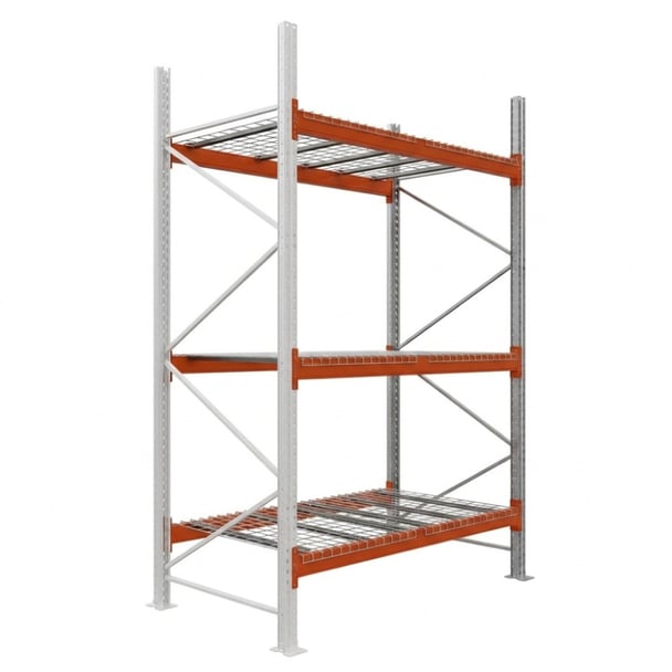 Palettenregale - Anbauregal - 350 - 270 - 110 - 3 - 1000 - 1 - Wire mesh
