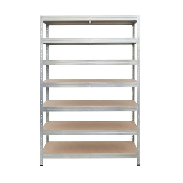 Kovové regály RIVET PRO 252x120x60 DTD drevotrieska 7 úrovní pozinkovaná