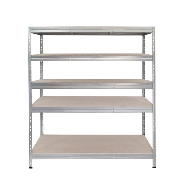Kovové regály RIVET PRO 252x150x45 DTD drevotrieska 5 úrovní pozinkovaná
