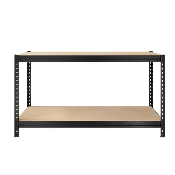 Pracovný stôl BULLRACK RIVET PRO 100x120x60 DTD drevotrieska 2 úrovne antracitová sivá