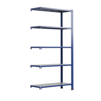 Bezskrutkové kovové regály prídavný modul 250x100cm T profil - Hover