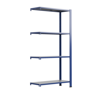 Bezskrutkové kovové regály prídavný modul 250x80cm T profil - Hover