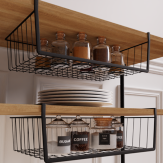 2x Závesný kovový kuchynský košík DECO 40x26x14 cm - Hover