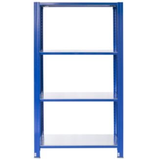Bezskrutkový kovový regál 200x80x30cm T profil, 4 police