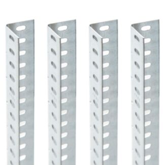 4x stojiny L pre skrutkové kovové regály 250x3,5x3,5 cm