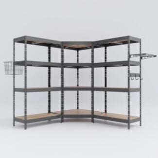 Régal RIVET CORNER PACK 180x180x180x45cm s príslušenstvom