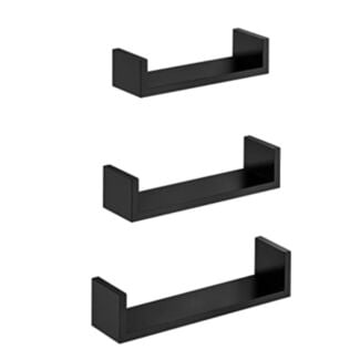 Schweberegal, 3er Set, U-förmig, 7-8-9x30-35-40x10cm