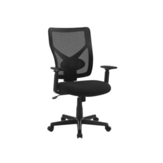 Kancelárska stolička, ergonomická, 100,5-112,5x64cm, čierna