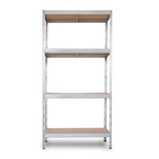 Bezskrutkový kovový regál RIVET BUDGET, 180x90x40, zinok - Hover