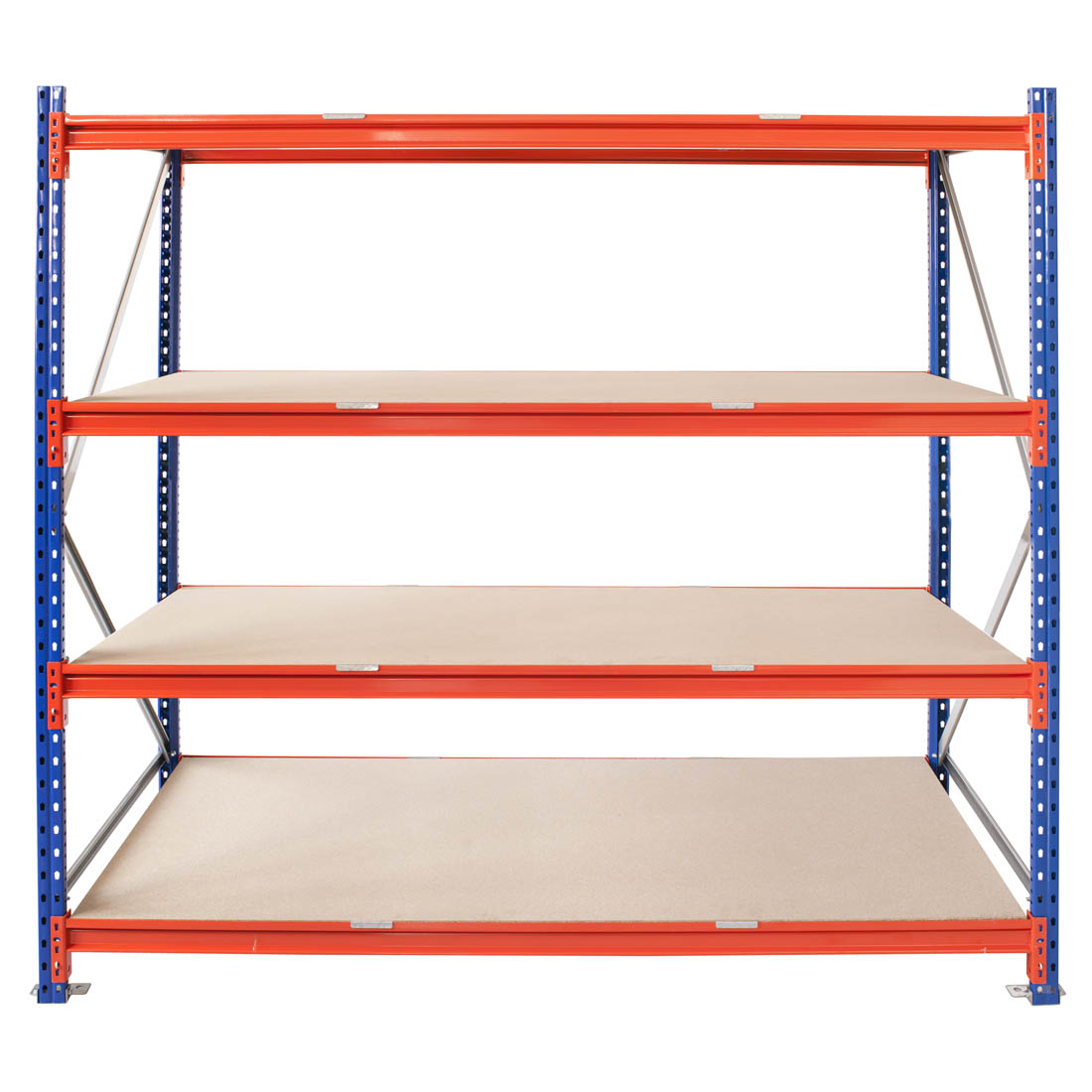 Kovový regál LONGSPAN, 200x150x80cm, 4x DTD polica, 1000kg na policu