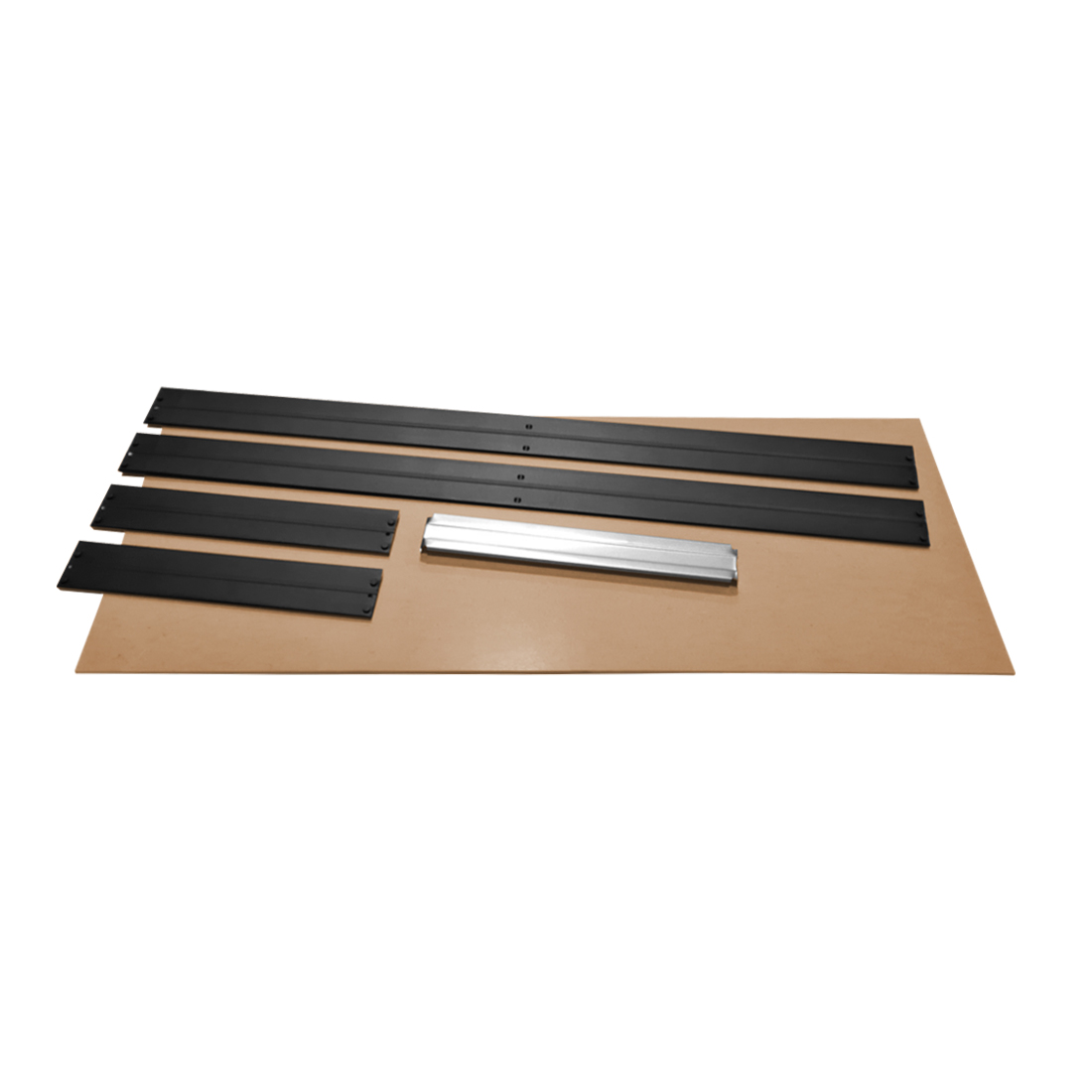 Extra HDF polica pre kovový regál RIVET, 120x45 cm, antracitová farba