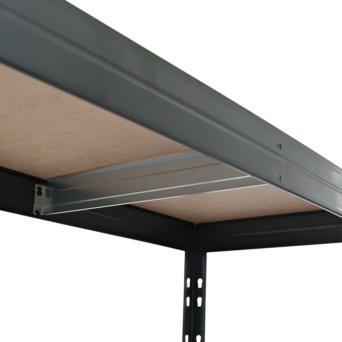 Extra HDF polica pre kovový regál RIVET, 150x45 cm, antracitová farba