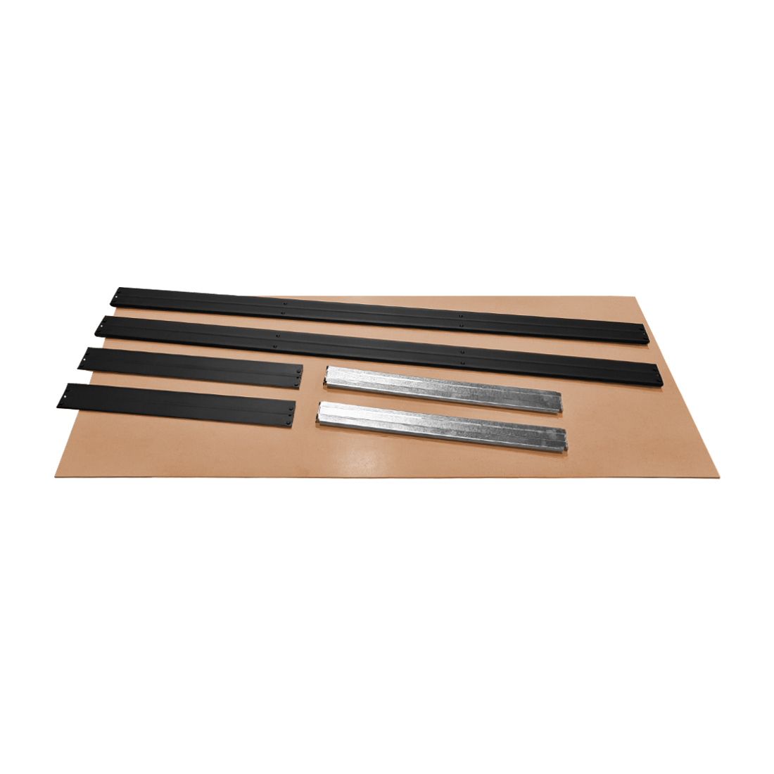 Extra HDF polica pre kovový regál RIVET, 150x60 cm, antracitová farba